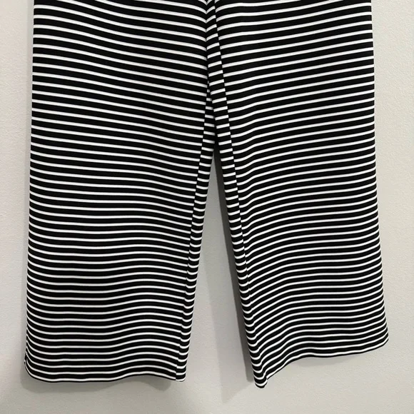 Reformation Olina Knit Pant in Black and White Stripe Drawstring Wide Leg Small - Picture 4 of 10